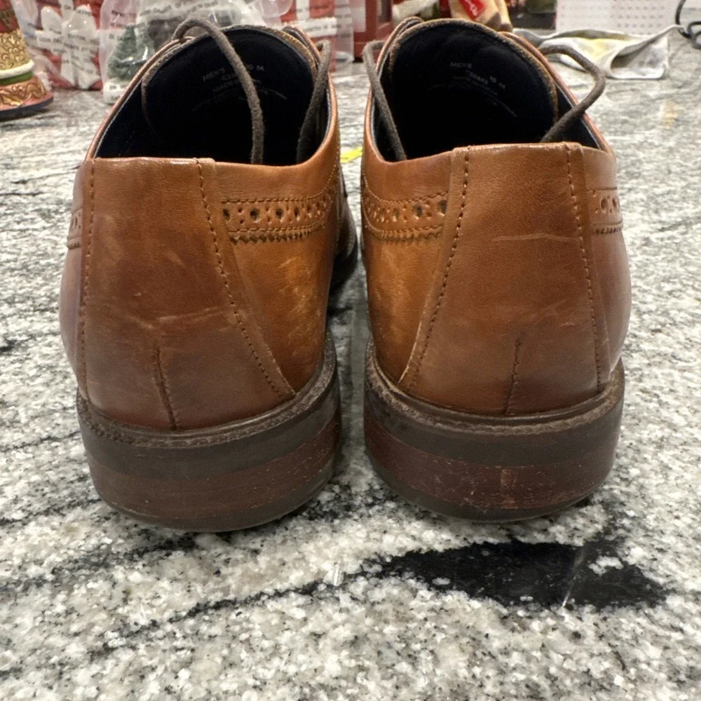 Cole Haan C28882 Brown Leather Cap Toe Dress Shoes‎ Mens Size 10 M #007